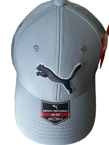 Nuevo Sombrero PUMA Calce Elástico Adulto Talla L/XL Grande X-Grande Azul Claro/Oscuro Blanco Nuevo con Etiquetas - Imagen 1 de 6