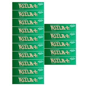 15 x Rizla Medium Thin Green King Size Cigarette Pre-Cut Corners Rolling Papers - Picture 1 of 5