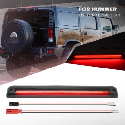 For 2003-2009 Hummer H2 Smoked LED 3rd Third Brake Center High Mount Stop Light - Image 1 of 4