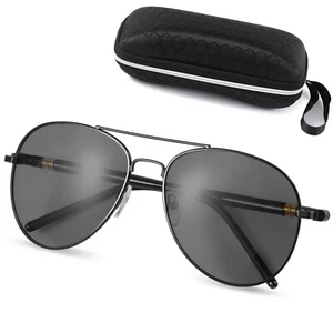Aviator Sunglasses for Men and Women Polarized - UV 400 Protection with Case - Picture 1 of 8