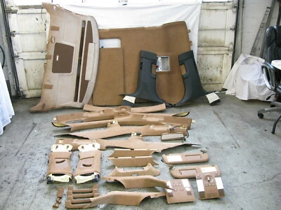 04-10 Audi S8 A8 Alcantara Suede headliner Pillar Sun Visor Dome Light Set - Image 1 of 4