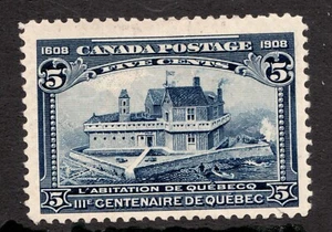 1908 Canada Sc# 99 - 5¢ Quebec Tercentennial Issue. MH - Picture 1 of 1