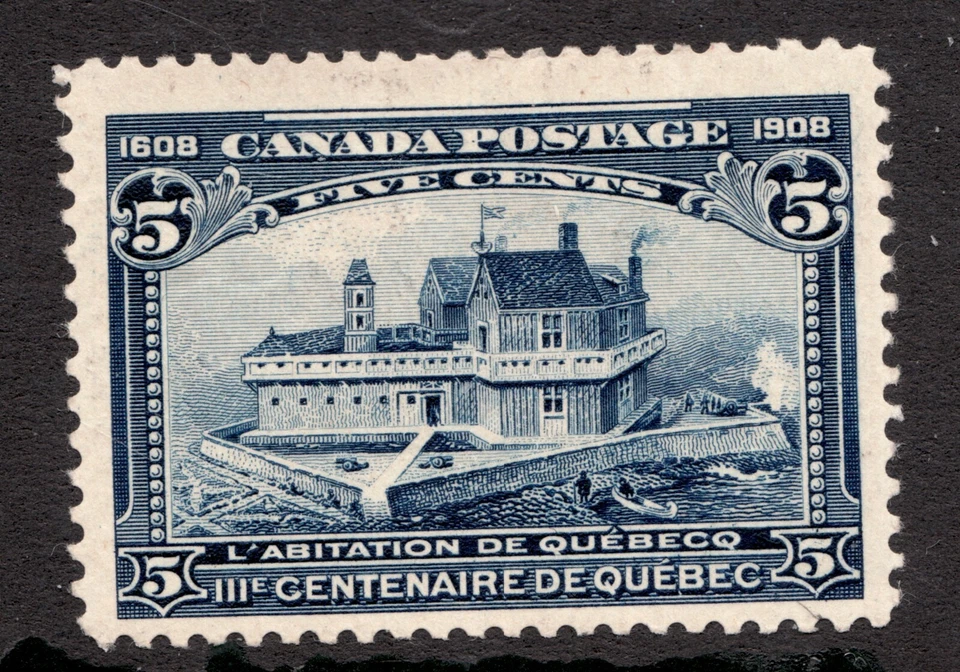1908 Canada Sc# 99 - 5¢ Quebec Tercentennial Issue.  MH  - Image 1 of 1