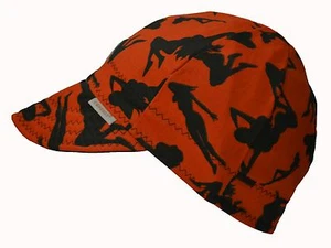 Comeaux Caps Welder Welding Hat Cotton RED mud flap SILHOUETTE SIZE 7 7/8 - Picture 1 of 1