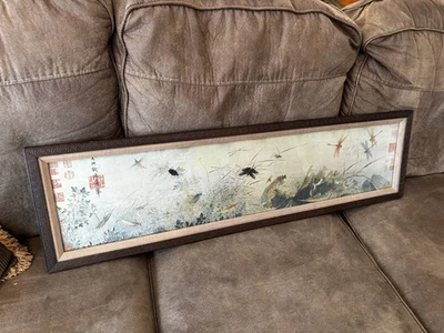 Impresión litográfica china de Chinoiserie Qian Xuan “Insectos y hierba de principios de otoño” Foto 1 de 4