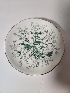 Platillo Coalport Cairo Green Bone China Hecho en Inglaterra Características Aves - Imagen 1 de 5