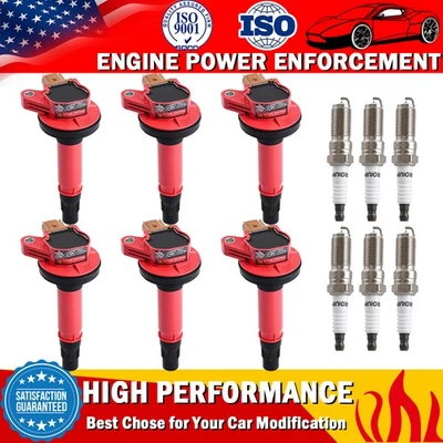 6pcs Ignition Coil and Iridium Spark Plug For Ford Lincoln Expedition F-150 3.5L - Image 1 of 4