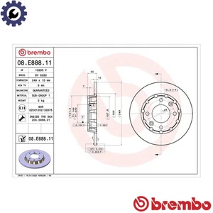2x BRAKE DISC 08.E888.11 FOR PEUGEOT 2008II208II OPEL CORSA/Hatchback/Van DS - Picture 1 of 8
