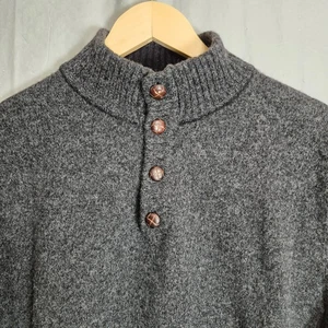 Daniele Blasi Sweater Mens XL Gray Wool Blend 1/4 Zip Made in Italy -10059 - Picture 1 of 9