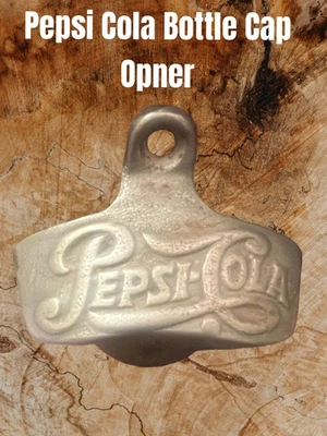 Vintage US Made Pepsi-Cola  Wall Mount Metal Bottle Opener Starr X - Image 1 of 4