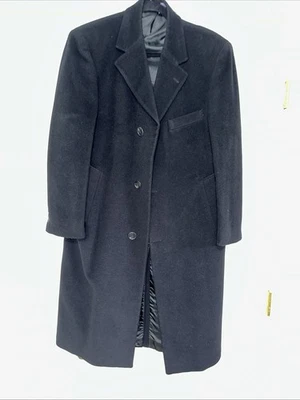 Ralph Lauren Chaps Men’s Dress Cost Black  38SH Wool  Overcoat - Image 1 of 4