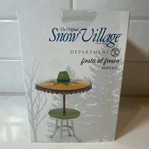 DEPT 56 FIESTA AL FRESCO 4042412 SNOW VILLAGE CHRISTMAS NEW NIB SEALED RETIRED - Picture 1 of 5