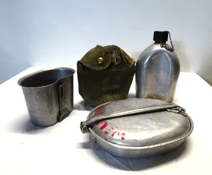 US Militär Wasser Kantine Abdeckung und Tasse mit Mess Kit - Bild 1 von 16