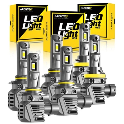 AUXITO 9005 9006 H11 H7 9012 Combo LED Headlight Bulbs Kit High Low Beam 6500K - Image 1 of 4