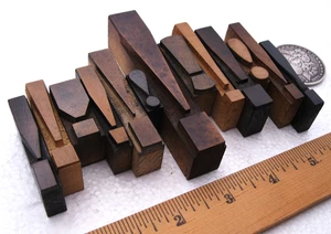 13 vintage mixed font letterpress wood type Exclamation Points! Great type. - Picture 1 of 5