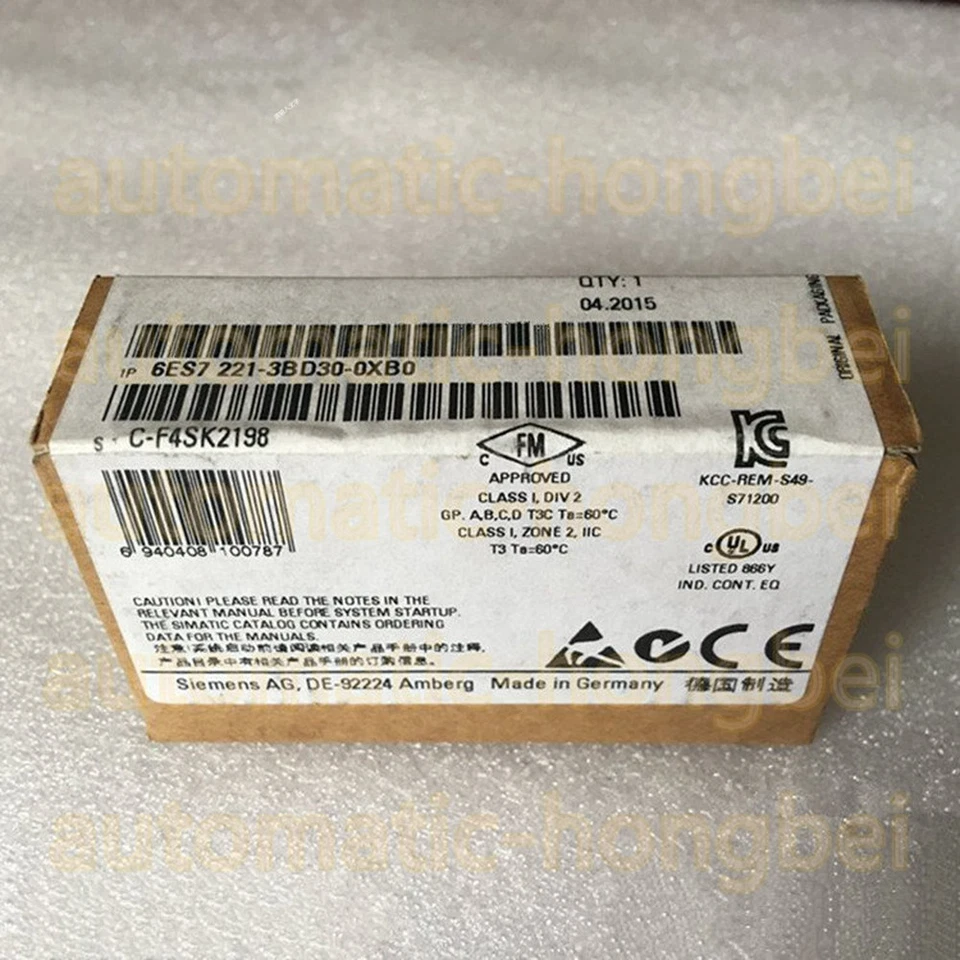 6ES7221-3BD30-0XB0 SIEMENS PLC 6ES7221-3BD30-0XB0 Spot Goods Fast Shipping#HT - Image 1 of 4