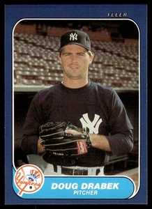 1986 Fleer Update Doug Drabek New York Yankees #U-36 - Picture 1 of 2