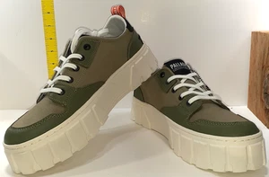 Palladium Pallatower Lo Top Platform Sneakers Vetiver Green Women's 10 NEW - Picture 1 of 13