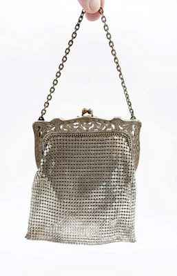 Bolsa de malha Sweet Antique Art Deco Whiting & Davis Little Silver - Imagem 1 de 4
