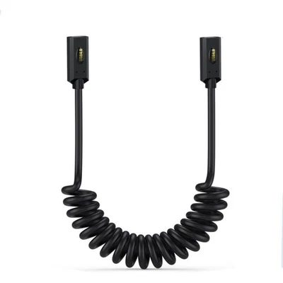 USB4 USB-C Coiled Extension Data/Charge Cable 40Gbps Female-Female 1.2m - Image 1 of 3