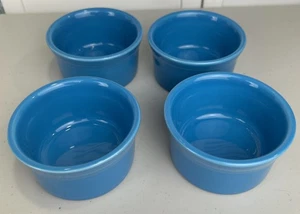Fiesta Peacock Blue 8 oz. Ramekin Dip Bowls 4-piece - Picture 1 of 14