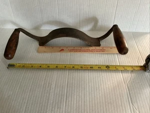 Antik Vintage 8 1/2 Zugmesser gebogene Klinge Holzrinde Rasierer Schaber - Bild 1 von 10