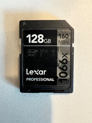 Lexar Professional 1066x 128GB SDXC UHS-I Memory Card - Image 1 of 4