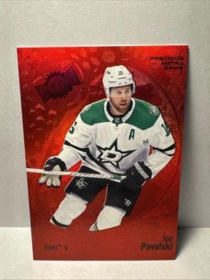 2022-23 Skybox Metal Universe Joe Pavelski #33 Precious Metal Gems Red PMG /100 - Image 1 of 3