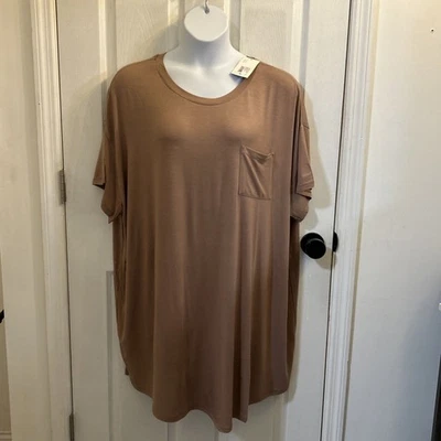 Vestido Camisa de Dormir Estrelas Acima 3X Plus Size Dark Mauve Modal Blend Novo com etiquetas - Imagem 1 de 4