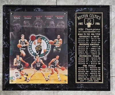 Boston Celtics 1985-1986 NBA CHAMPIONS PLACA 12x15 Foto 1 de 4