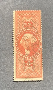 US Scott #R89c Used $5 Conveyance Revenue CV $11 - Picture 1 of 2