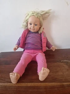 Smoby Pico 2004 Girl Doll Blonde Blue Eyes 62cm with Original Clothes - Picture 1 of 10