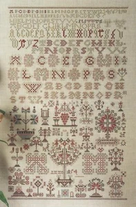 PERMIN SAMPLER 1854 CROSS STITCH CHART - Picture 1 of 1