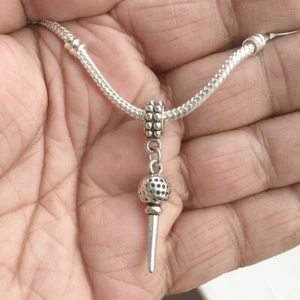 I Love GOLF, Antique Silver Golf Tee Charm Fit Beaded Bracelet. - Picture 1 of 3