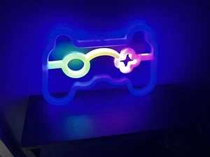 Nintendo Minecraft Neon LED Light Up 10" Controller Wandbehang mit USB Stecker - Bild 1 von 2