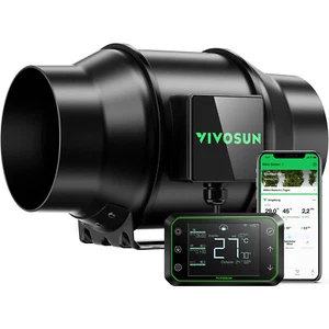 VIVOSUN AeroZesh G6 φ15cm 660 m³/h Inline Duct Fan w/E42A Speed Controller - Bild 1 von 8