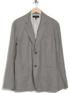 $650 RAG & BONE Shift Linen Blazer Jacket 38 Slate Grey - Picture 1 of 8