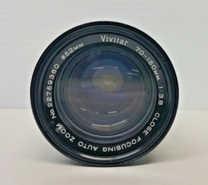 Vivitar 70-150mm 1:3.8 Close Focusing Auto Zoom Lense 52mm From Collection Mint - Picture 1 of 6