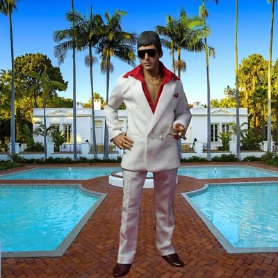 Telón de fondo Scarface 1/6 15"x15" - para 1/6 Tony Montana Al Pacino Blitzway presente Foto 1 de 4