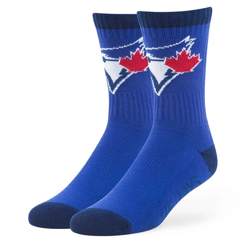 Mens Toronto Blue Jays 47 Brand Bolt Ankle High Socks Large Men's Shoe Size 9-13 Cover