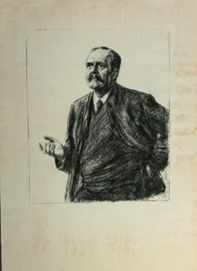 Max Liebermann Portrait Friedrich Naumann Lithografie Schiefler 82 handsigniert - Bild 1 von 9