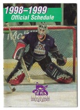 1998-99 New Orleans Brass ECHL Hockey Schedule !!! Pepsi & Miller Lite