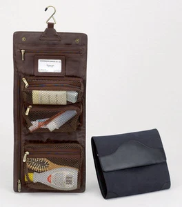 Marrón Vintage Cuero Cosméticos Preparación Colgante Inodoro Organizador Estuche Bolso  - Imagen 1 de 1