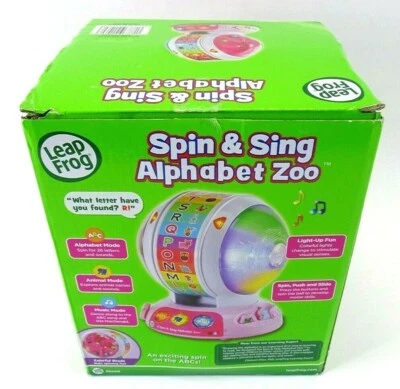 NIB LeapFrog Spin & Sing Alphabet Zoo Exclusive Pink Color! Brand New Open Box  - Image 1 of 4