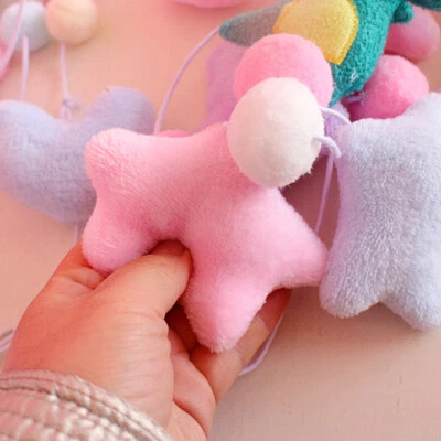 Lindo arco pentagrama cortina arqueada puerta ventana felpa peluda dulce bola pompón Foto 1 de 4