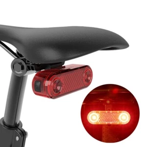 Fahrradlicht USB Rücklicht Bremslicht Reflektierend Rack Lampe Sattelhalterung - Bild 1 von 11
