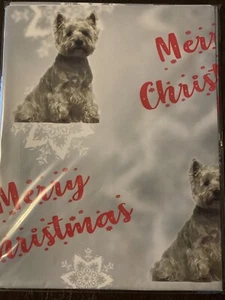 WEST HIGHLAND TERRIER WESTIE CHRISTMAS GIFT WRAPPING PAPER - Picture 1 of 1