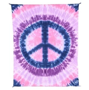 New Purple Pink Mini Peace Sign Tie Dye Gift Tapestry 30x45 Dorm Hippie Poster - Picture 1 of 2