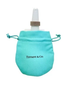 Tiffany & Co. Sterling Silver Somerset Mesh Band Ring Size 8 - Pouch - Picture 1 of 6
