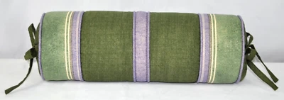 Almohada hecha con tela a rayas Ralph Lauren Rutherford Park Green & Desert Springs Foto 1 de 4